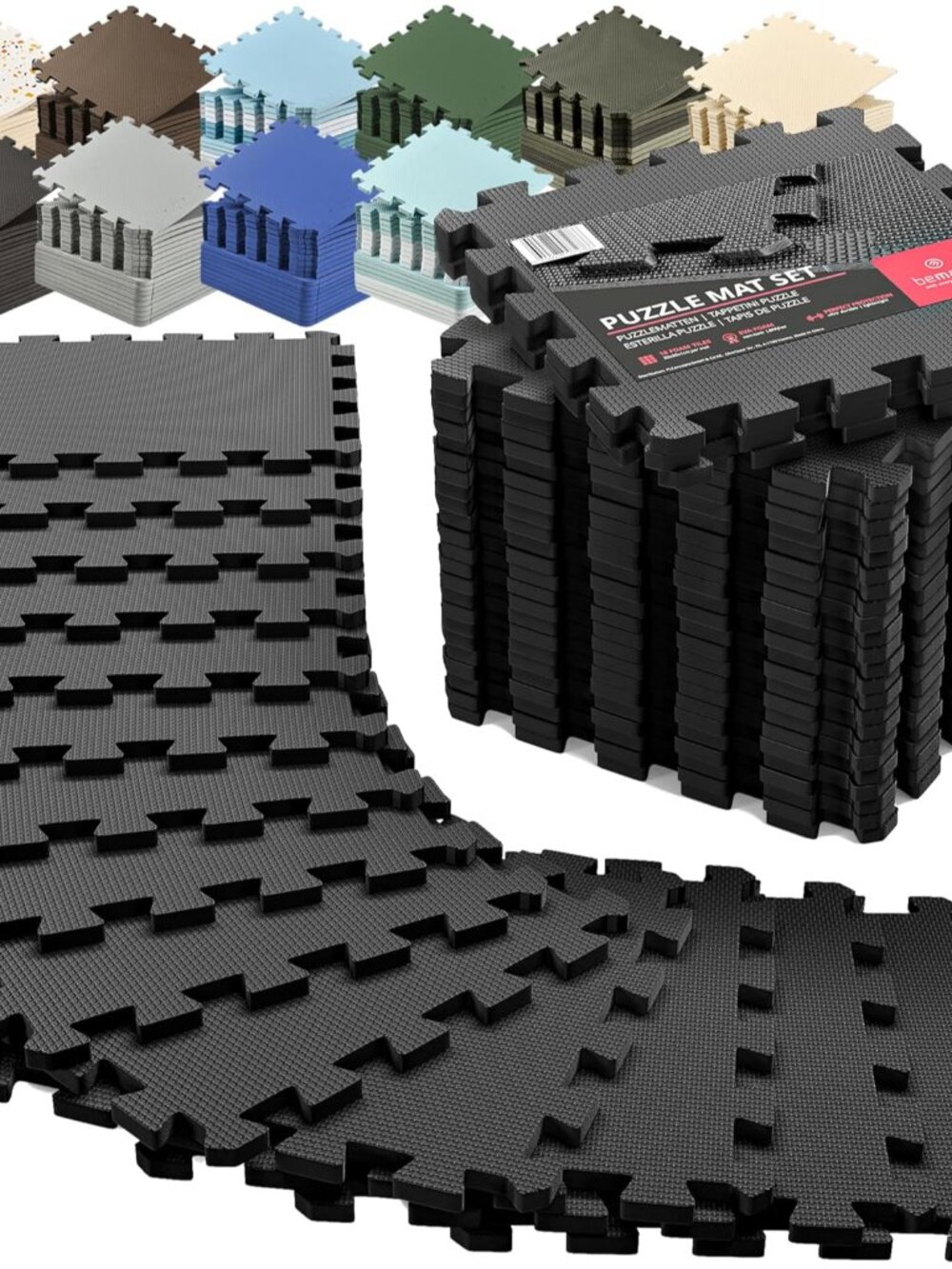Gym Mats Set - EVA Interlocking Foam Floor Tiles Workout Mat Puzzle